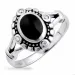 onyx ring i silver