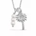 palm pärla halsband i silver
