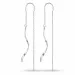 långa kedja örhängen i silver