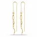 långa kedja örhängen i förgyllt silver