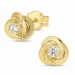 zirkon örhängestift i 9 karat guld med zirkon - Gold Collection
