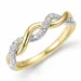 diamantring i 14  karat guld- och vitguld 0,13 ct