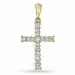 kors diamantberlocker i 14  carat guld 0,28 ct