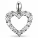hjärta diamantberlocker i 14  carat vitguld 0,54 ct
