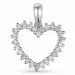 hjärta diamantberlocker i 14  carat vitguld 0,46 ct