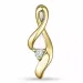 diamantberlocker i 14  carat guld 0,03 ct