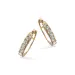 11 mm Scrouples creol i 8 karat guld vit zirkon