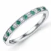 smaragd ring i 14 karat vitguld 0,08 ct 0,10 ct