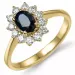 rosettring i 14  karat guld 0,55 ct 1,00 ct