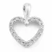 hjärta diamant hängen i 14  carat vitguld 0,21 ct