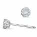 blommor diamant örhängestift i 14 karat vitguld med diamant