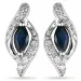 Safir diamantörhängen i 14 karat vitguld med diamanter och safirer 