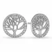 10 mm aagaard livets träd örhängen i silver vit zirkon
