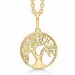 12 mm Støvring Design livets träd halskedja med berlocker i 8 karat guld