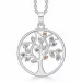 Støvring Design livets träd zirkon halskedja med berlocker i silver multifärgat zirkon