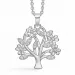 Støvring Design livets träd zirkon hängen med halskedja i silver vit zirkon