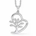 Støvring Design livets träd zirkon hängen med halskedja i rhodinerat silver vit zirkon
