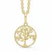 11,5 mm Støvring Design livets träd hängen med halskedja i 14 karat guld med forgylld silverhalskedja