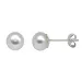 7 mm Støvring Design vita pärla örhängen i silver