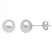8 mm Støvring Design vita pärla örhängen i silver