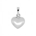 Simpelt Siersbøl hjärta hängen i rhodinerat silver