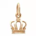Siersbøl krona hängen i 8 karat guld med rhodium