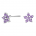 Siersbøl blomma örhängen i silver lila zirkon