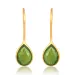 peridot örhängen i förgyllt silver - Loom Stones