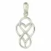 Hjärta infinity hängen i silver