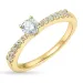 zirkon ring i 9 karat guld