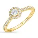 zirkon guldring i 9 karat guld