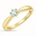 zirkon guldring i 9 karat guld