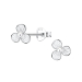 7 mm blommor örhängen i silver