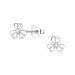 blommor zirkon örhängen i silver