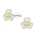 blommor barnörhängen i silver med förgyllt silver - Little Ones