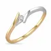 smal diamant ring i 14  karat guld- och vitguld 0,051 ct