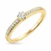 diamant guld ring i 14  karat guld 0,09 ct 0,076 ct