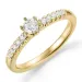 diamant guldring i 14  karat guld 0,18 ct 0,12 ct