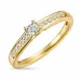 diamant ring i 14  karat guld 0,1 ct 0,056 ct