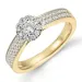 diamantring i 14  karat guld- och vitguld 0,31 ct 0,20 ct ct