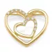 hjärta diamantberlocker i 14  carat guld 0,05 ct