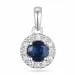 safir diamantberlocker i 14  carat vitguld 0,45 ct 0,12 ct