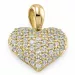 hjärta diamantberlocker i 14  carat guld 0,35 ct
