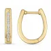 Creol i 14 karat guld med diamanter