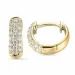 vackra 10 mm diamant creol i 14 karat guld med diamant