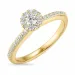 rund diamant guld ring i 14  karat guld 0,15 ct 0,188 ct