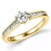 Diamant guld ring i 14  karat guld 0,31 ct 0,20 ct