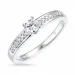 Rund diamant vitguldsring i 14  karat vitguld 0,32 ct 0,08 ct