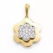 blommor diamantberlocker i 14  carat guld- och vitguld 0,35 ct