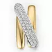 Abstrakt diamant hängen i 14  carat guld- och vitguld 0,234 ct